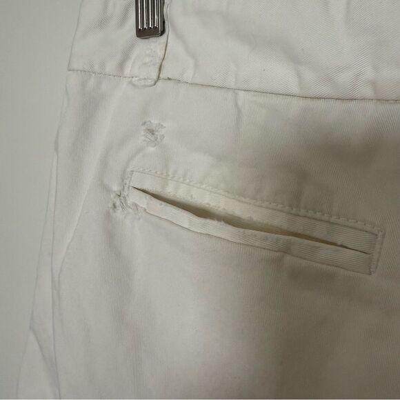 J Crew Shorts 4.5'' Womens Sz 8 White Chino Distressed Coastal Beach Summer - Picture 7 of 14
